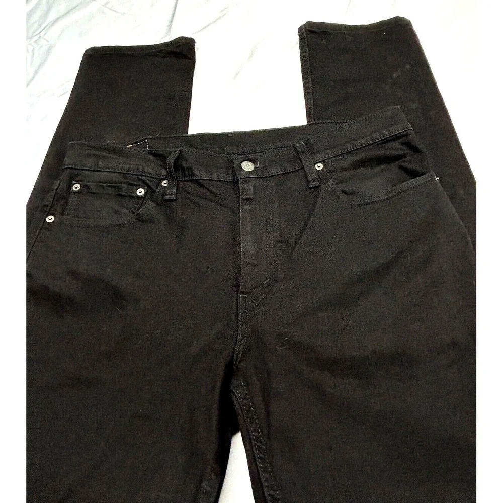 Levis Jeans‎ Mens Black Denim Pants 511 Slim Fit Premium Stretch Casual 36x34